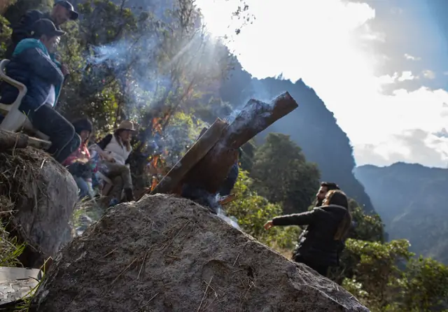 Fire on the rock